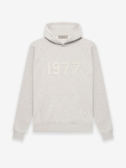 Essentials 1977 Hoodie in Gray, showcasing comfort and versatility.