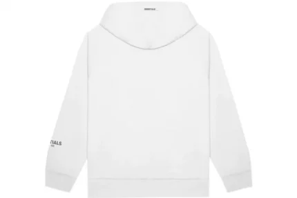 Essentials Pullover Hoodie Applique Logo – White