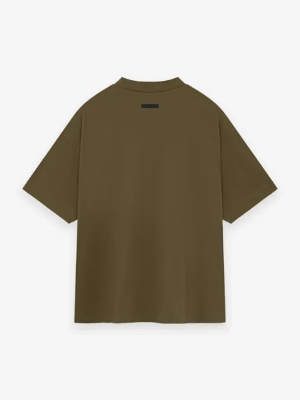 A brown crewneck tee made from soft, breathable jersey fabric. It features a relaxed fit and a classic crewneck design. Perfect for casual wear.